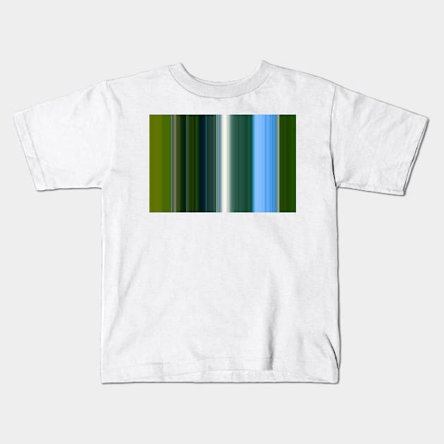 Sablo Lio Blue Green Kids T-Shirt by heidiannemorris